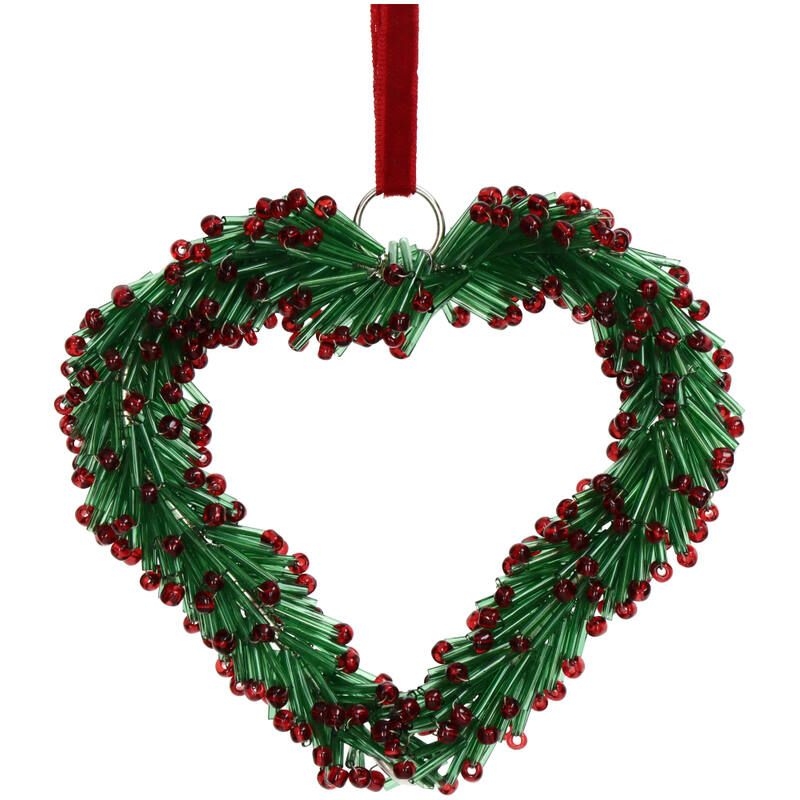 Ёлочная игрушка Сердце Бубенцы Kersten | Фото 1