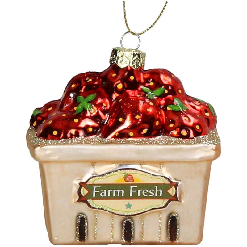 Ёлочная игрушка Коробка клубники Kersten | Фото 1
