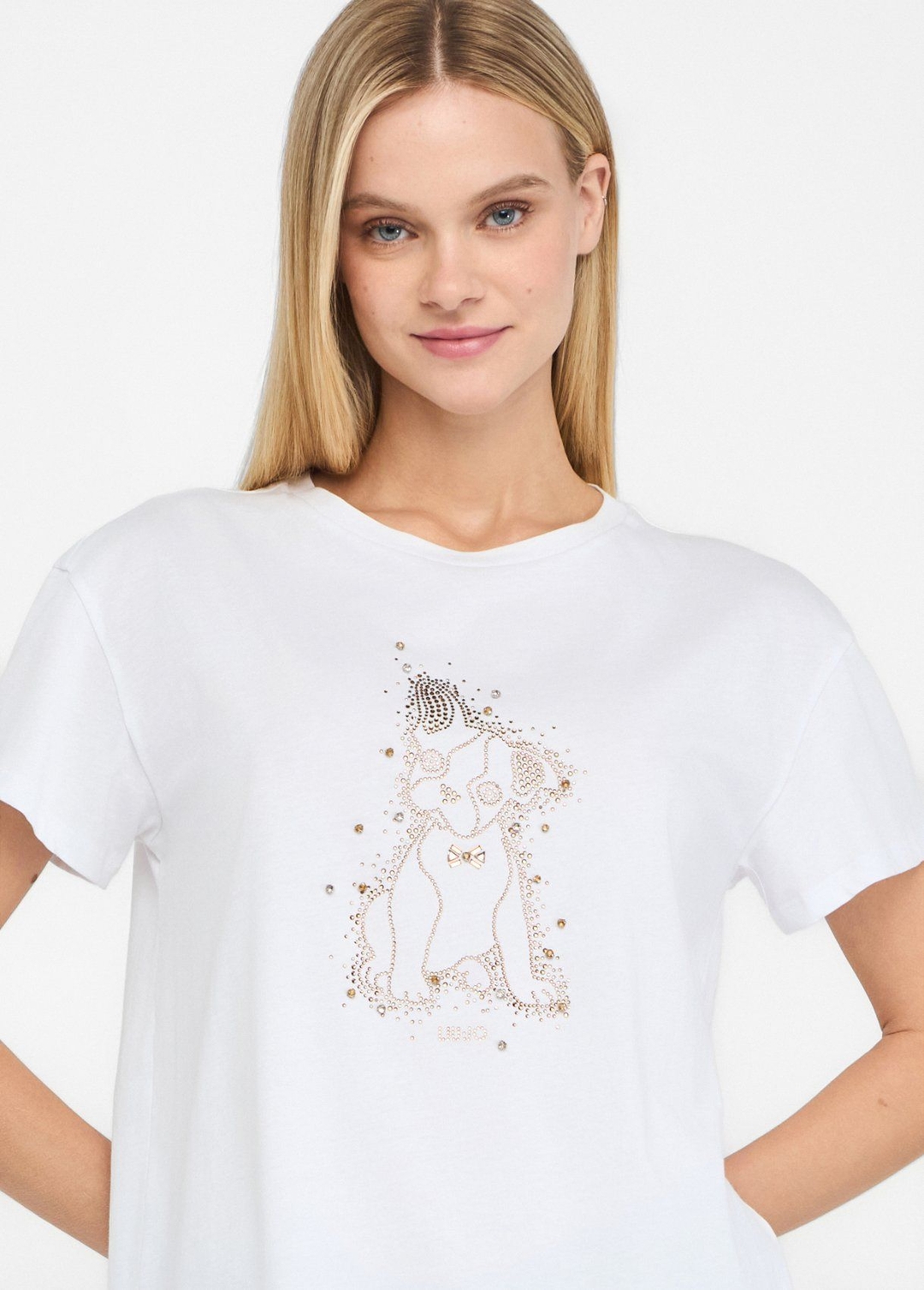 Женская футболка со стразами Liu Jo | Фото 4