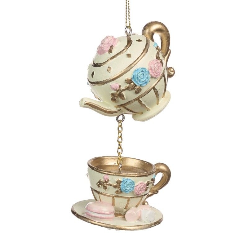 Ёлочная игрушка Чайник с чашкой Goodwill | Фото 1