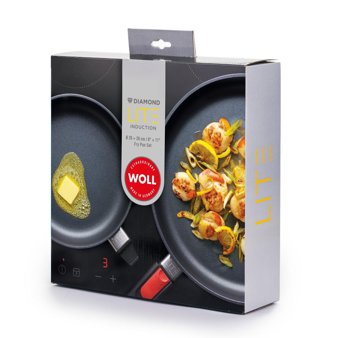 Набор сковород со съёмными ручками Woll Diamond Lite Induction, 20 см + 28 см | Фото 4