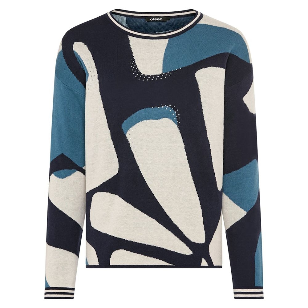 Женский джемпер с абстрактным принтом Olsen | Фото 1