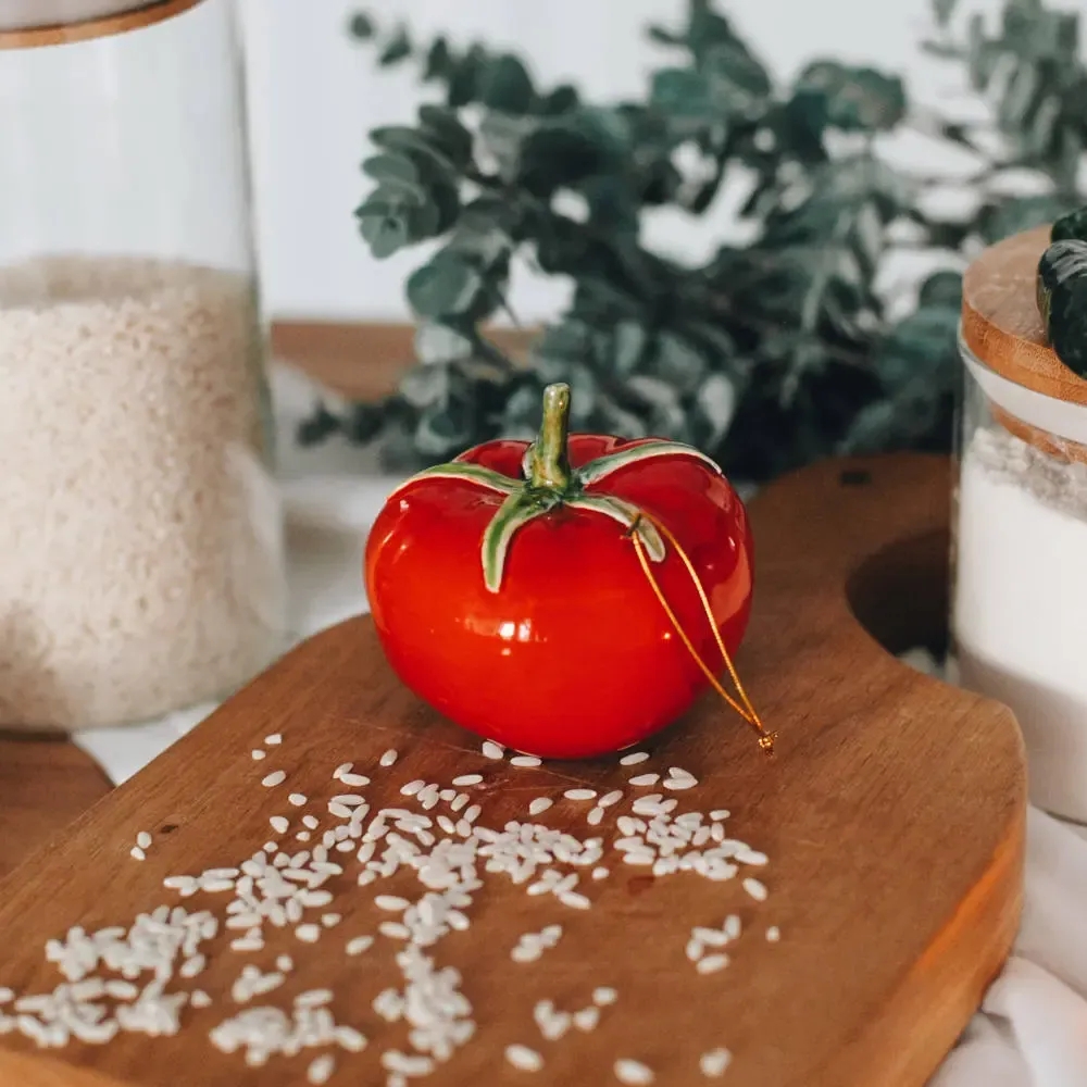 Ёлочная игрушка Помидор Ярославская керамика | Фото 1