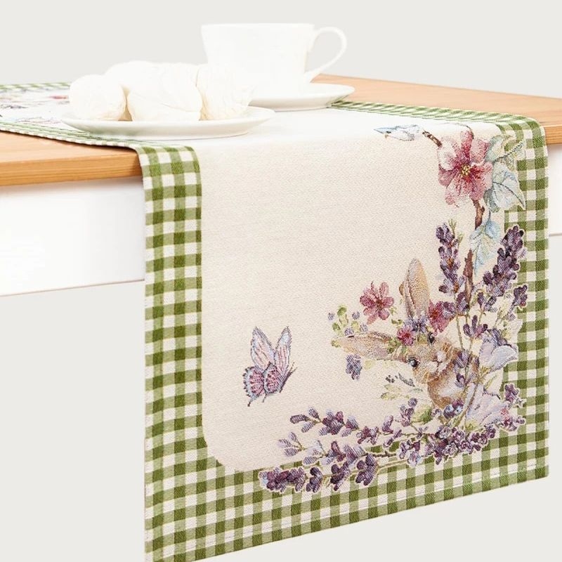 Скатерть и дорожка Пасха клетка | Фото 2