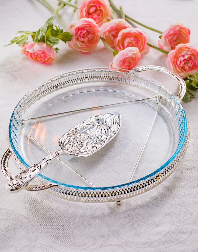 Блюдо для торта с лопаткой Queen Anne | Фото 2