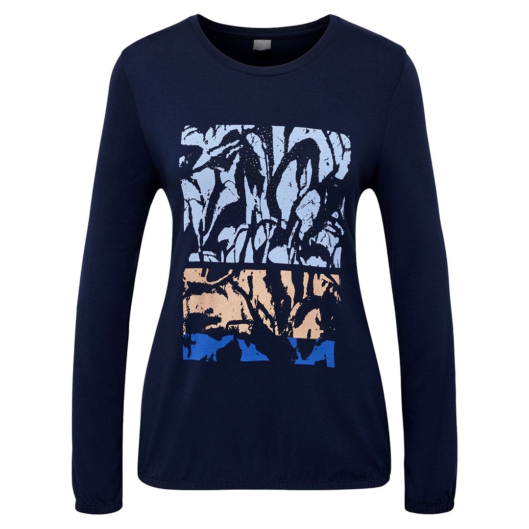 Женский лонгслив с принтом Rabe | Фото 1