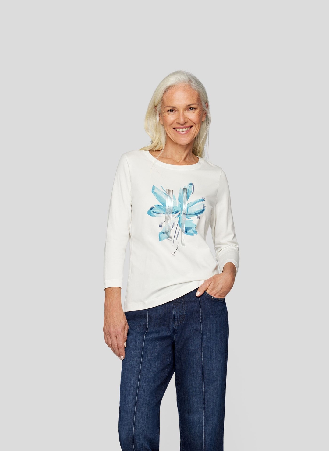 Женский лонгслив из хлопка Rabe | Фото 3