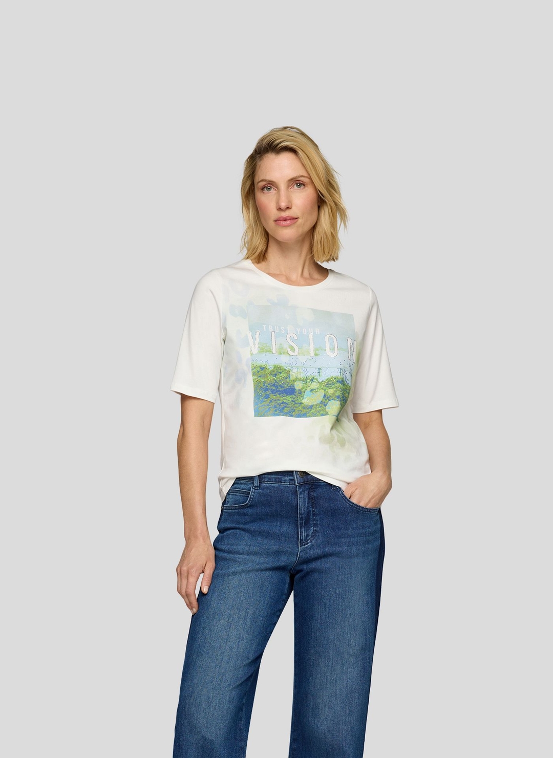 Женская футболка из хлопка Rabe | Фото 2