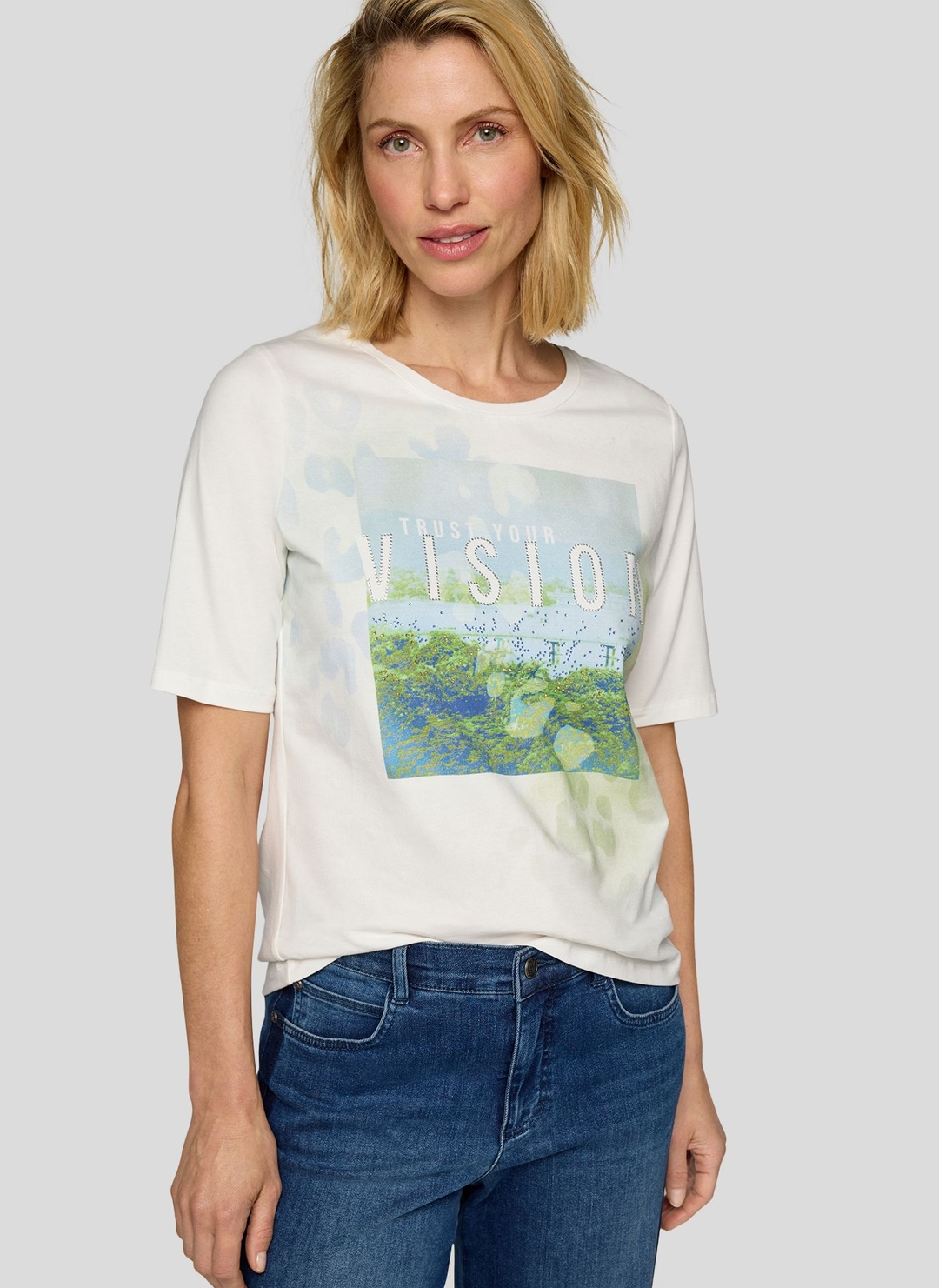 Женская футболка из хлопка Rabe | Фото 4