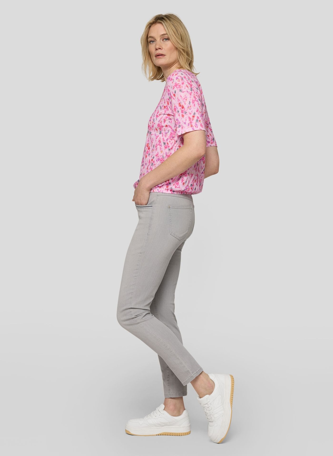 Женская футболка из хлопка с вискозой Rabe | Фото 4