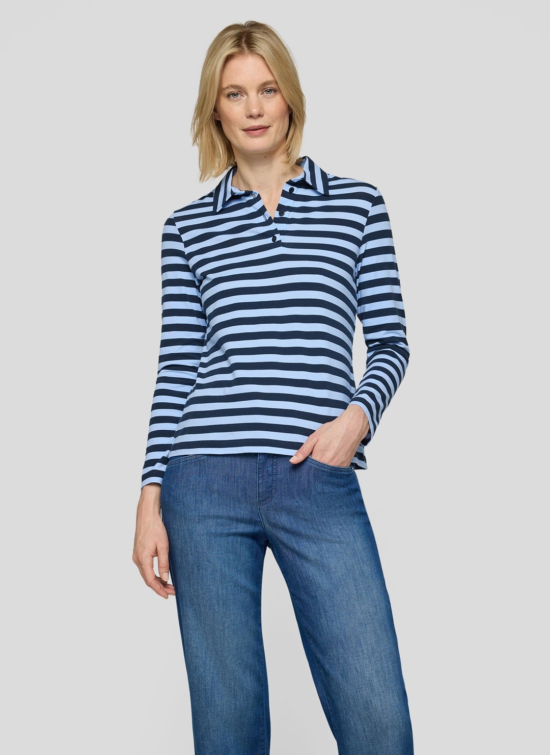 Женское поло в полоску Rabe | Фото 3