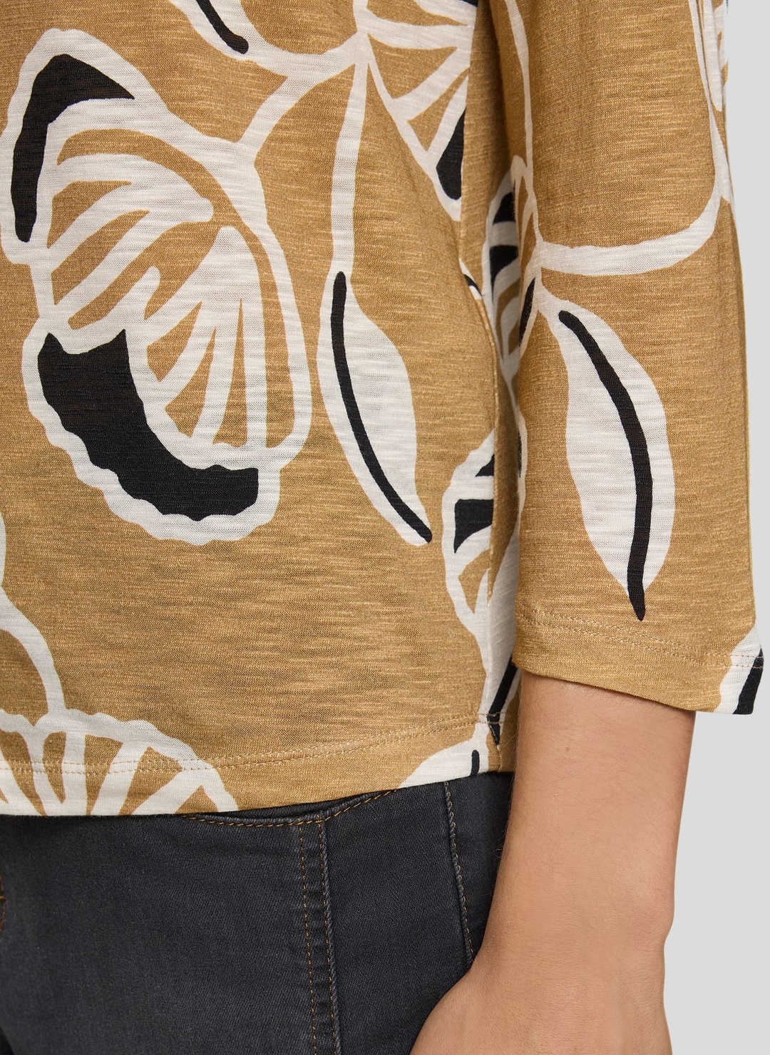 Женский лонгслив из хлопка с вискозой Rabe | Фото 5