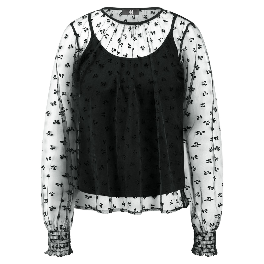 Полупрозрачная блуза с узором RIANI | Фото 1