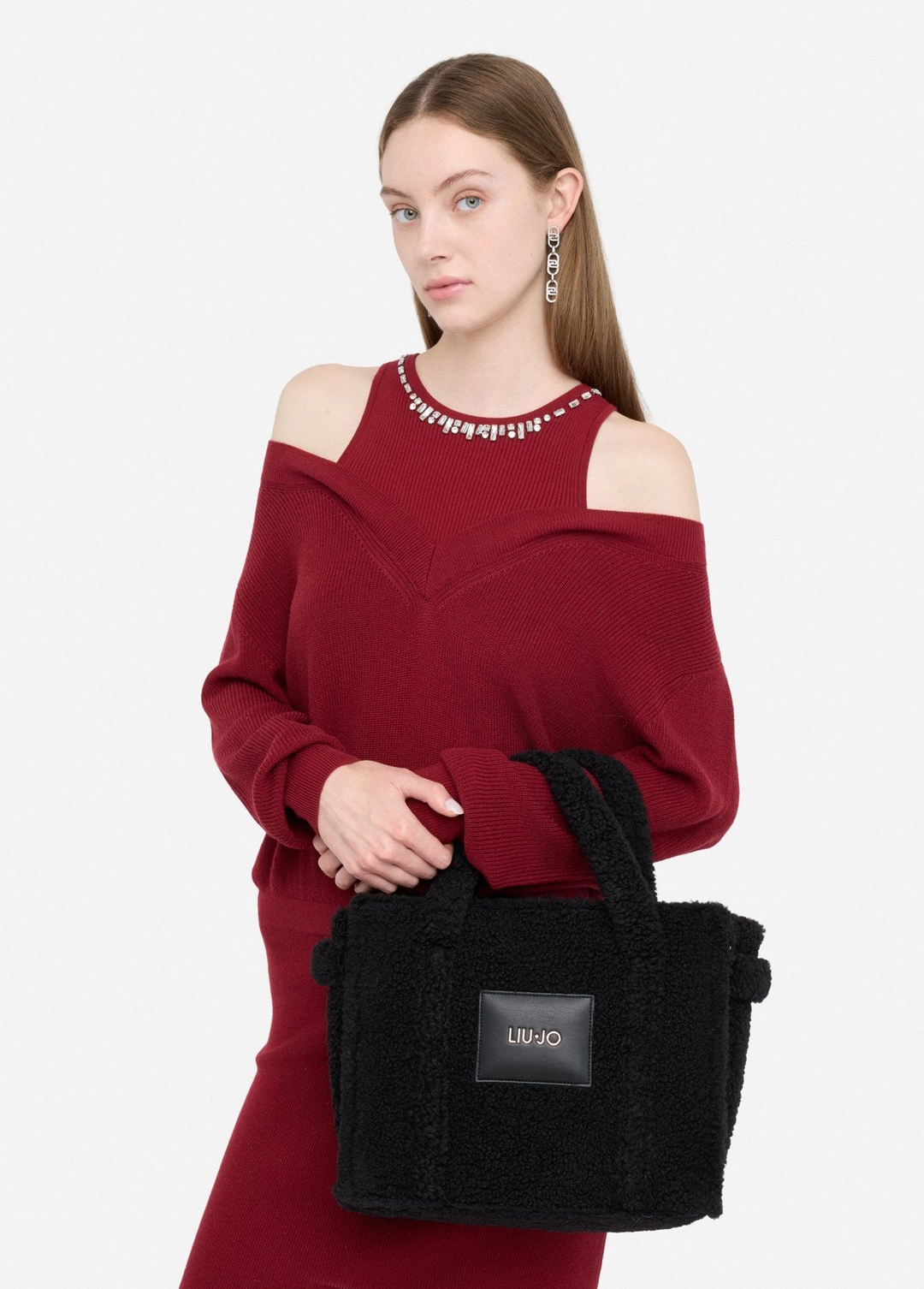 Женская сумка из ткани тедди Liu Jo | Фото 5
