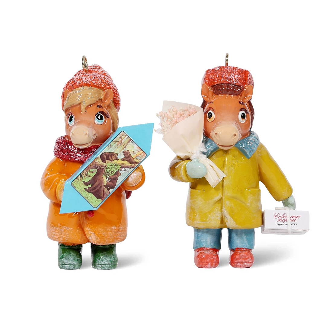 Набор ёлочных игрушек Лошадки Твикс Bernes | Фото 1