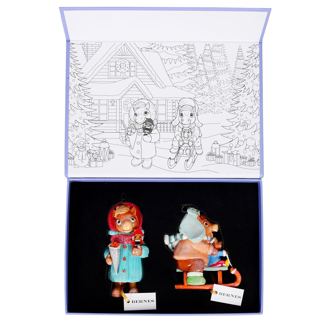 Набор ёлочных игрушек Лошадки Твикс Bernes | Фото 2