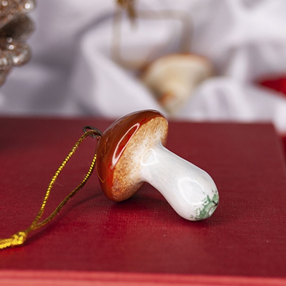 Ёлочная игрушка Подберезовик мини Ярославская керамика | Фото 1