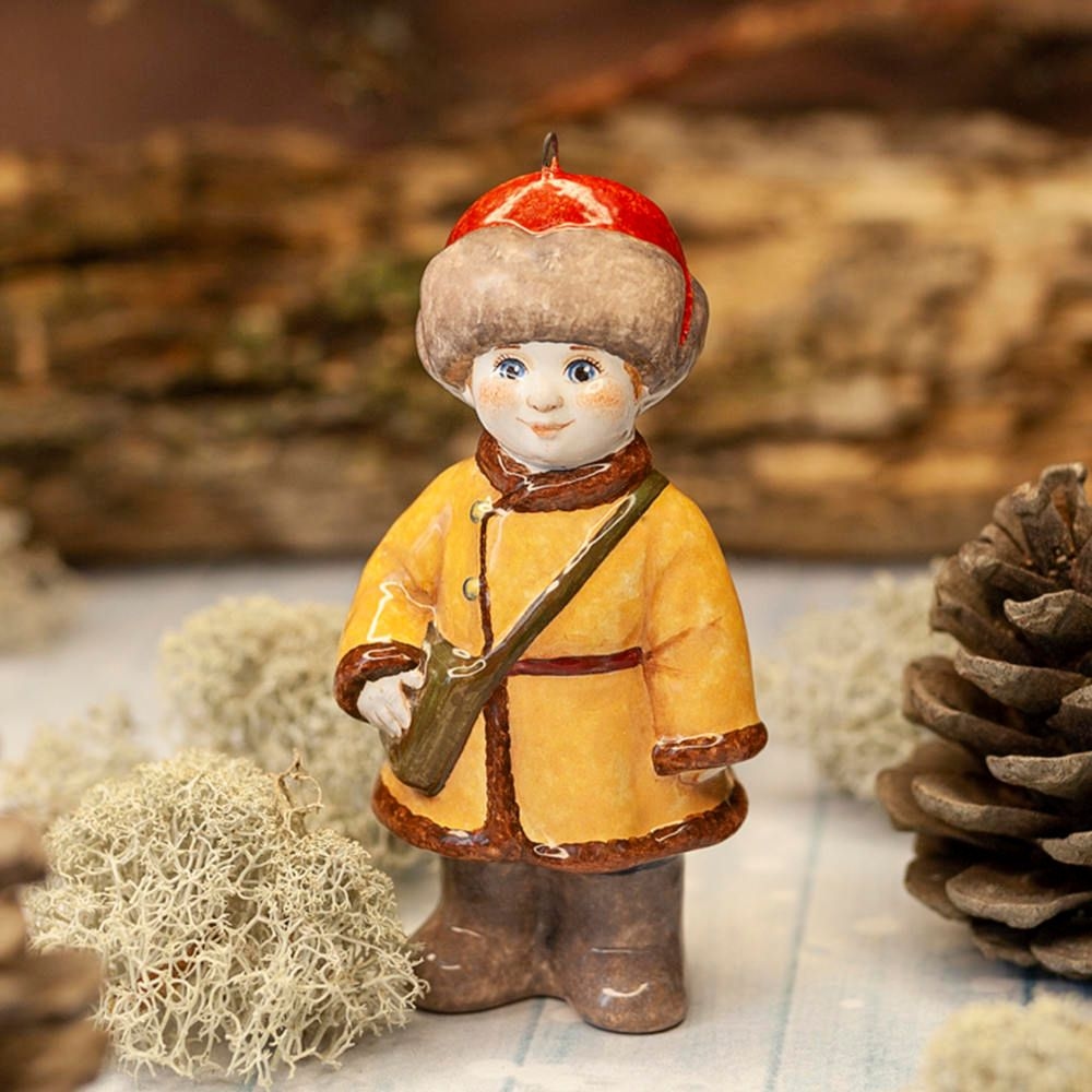 Ёлочная игрушка Митюша школьник Ярославская керамика | Фото 1