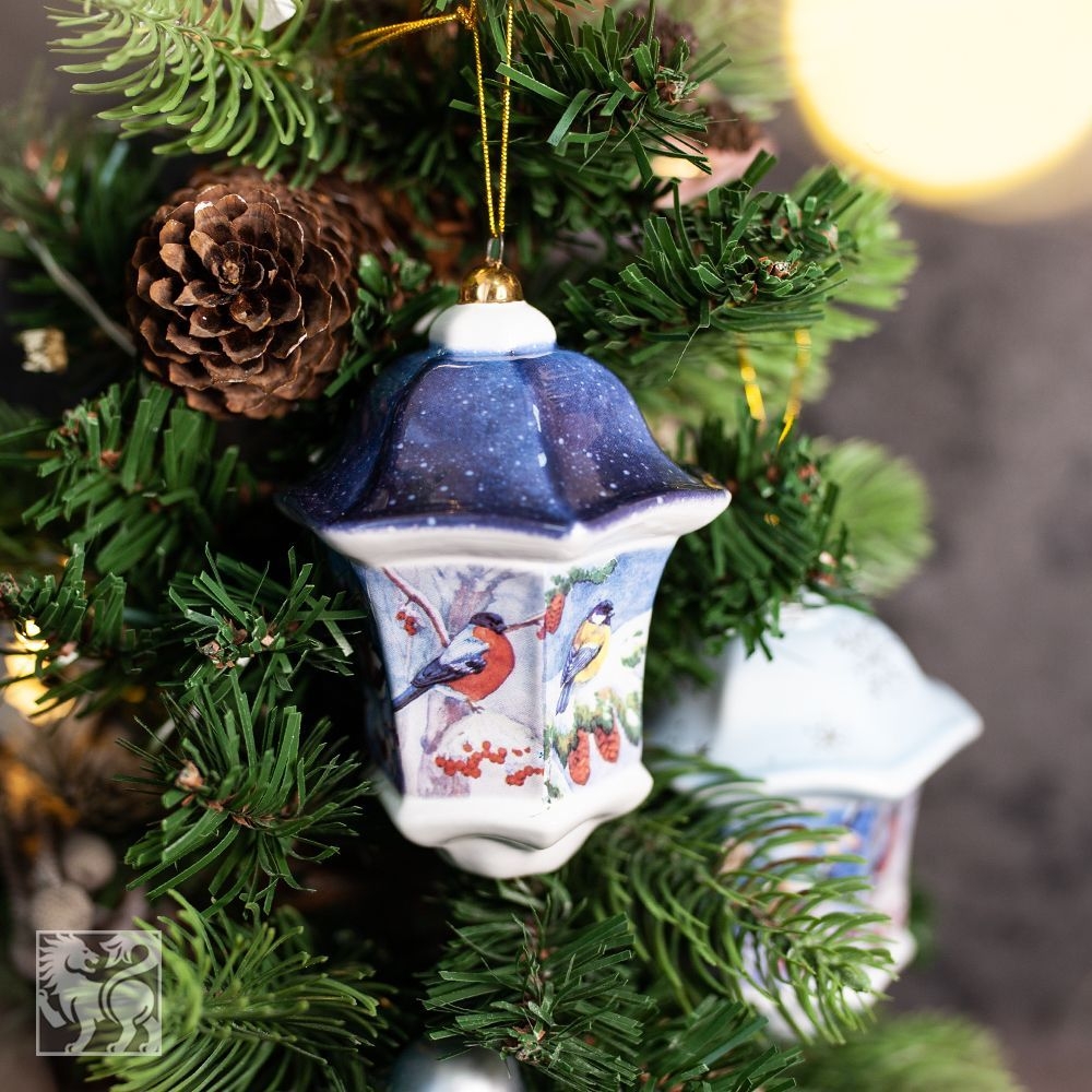 Ёлочная игрушка Фонарик китайский Ярославская керамика | Фото 1