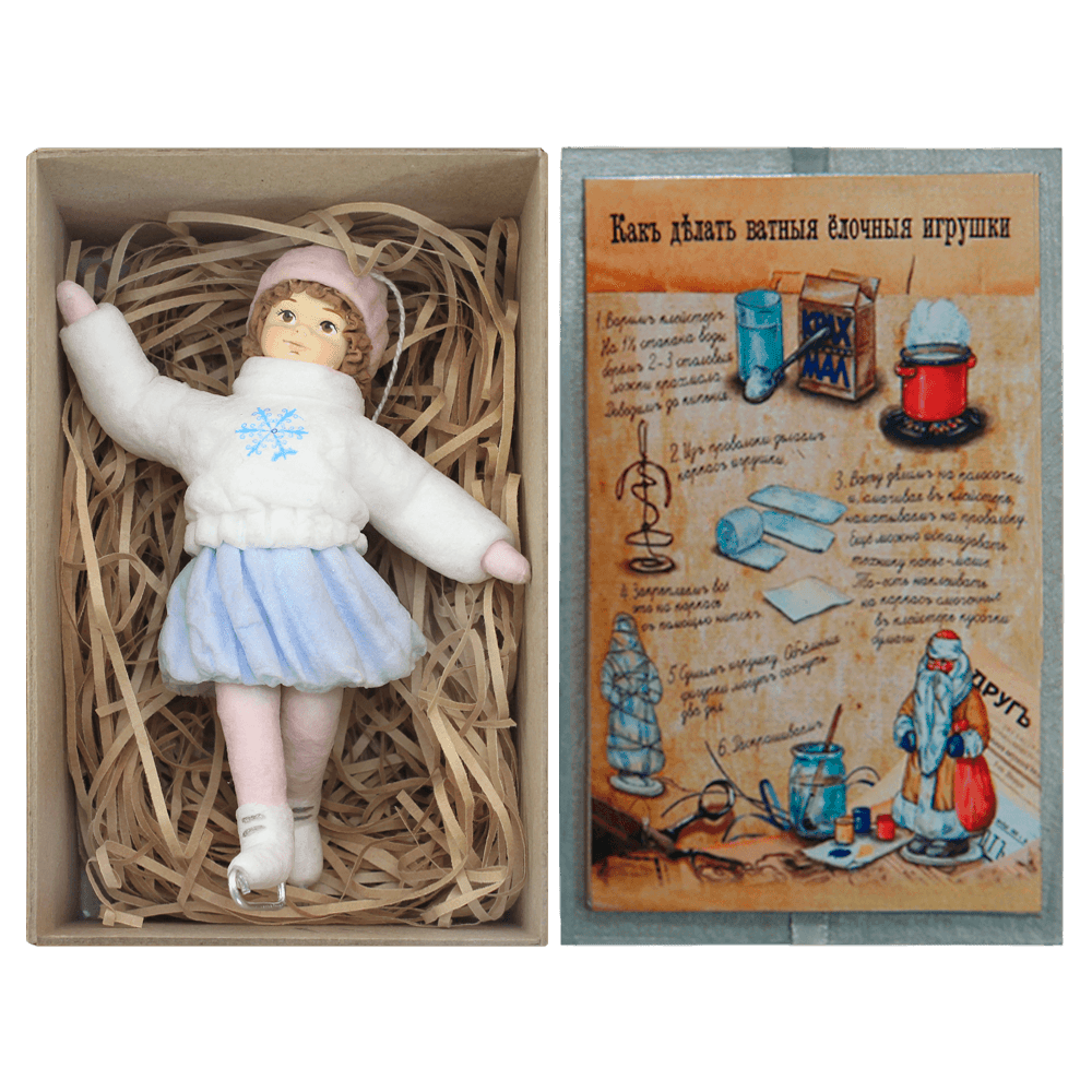 Ёлочная игрушка Девочка на коньках Душистыя радости | Фото 2