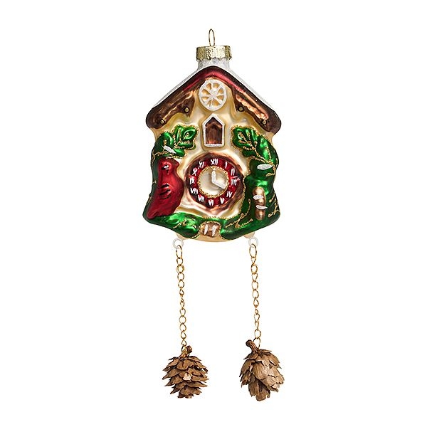 Ёлочная игрушка Часы-ходики с шишками Holiday Classics | Фото 1