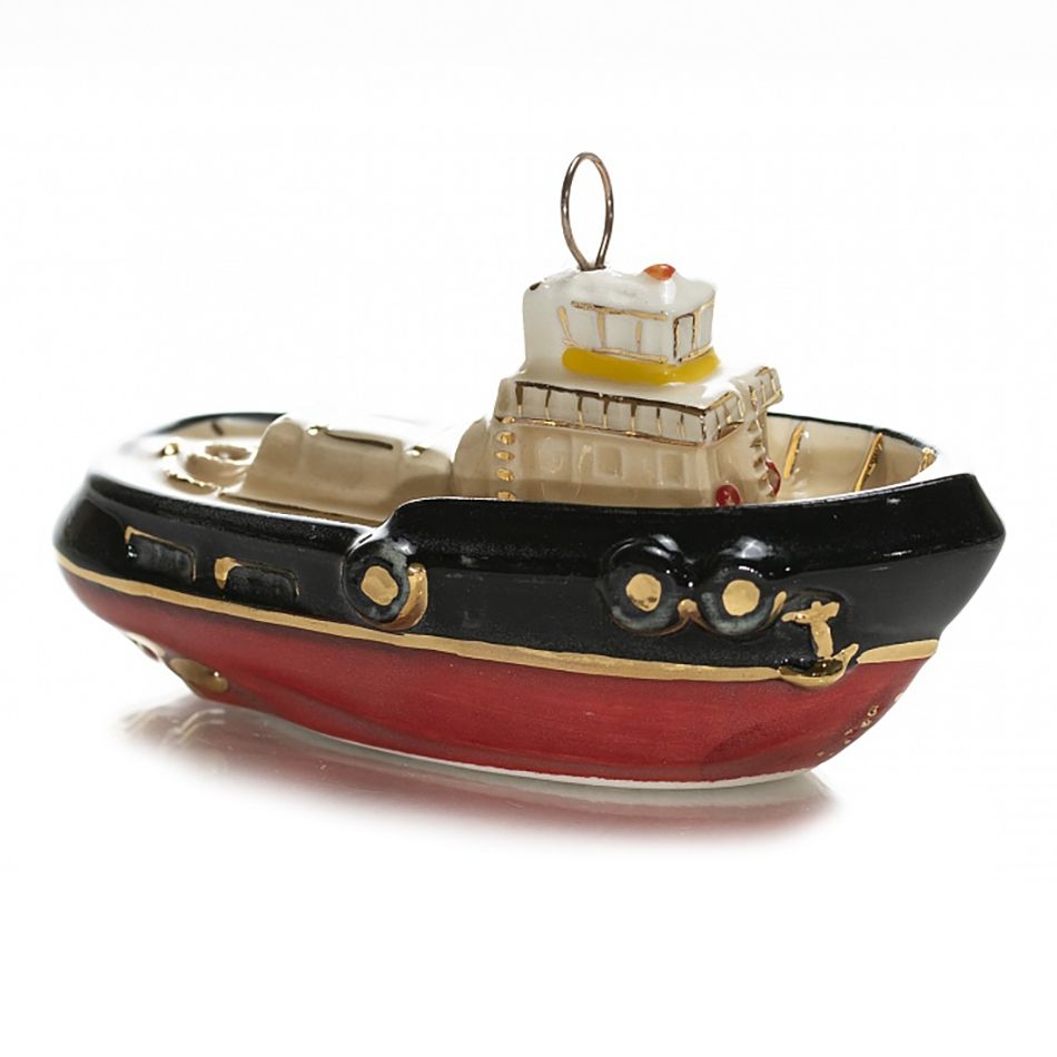 Ёлочная игрушка Баркас Фарфоровая мануфактура | Фото 1