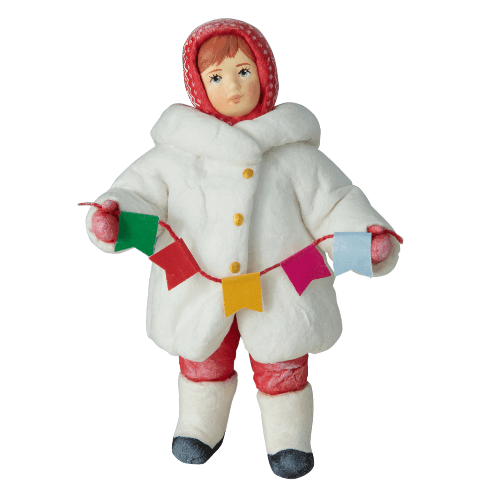 Ёлочная игрушка Девочка с флажками Душистыя радости | Фото 1