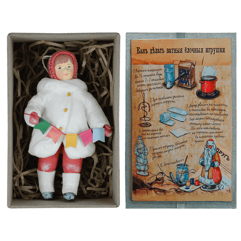 Ёлочная игрушка Девочка с флажками Душистыя радости | Фото 2