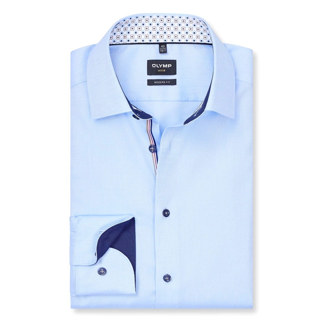 Мужская фактурная сорочка Olymp Luxor | Фото 1