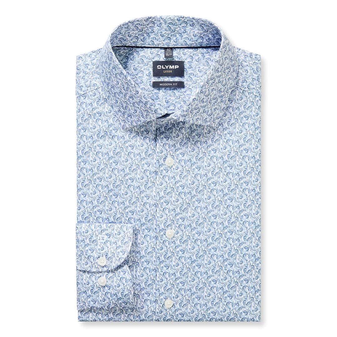 Мужская сорочка с монохромным узором Olymp Luxor | Фото 1