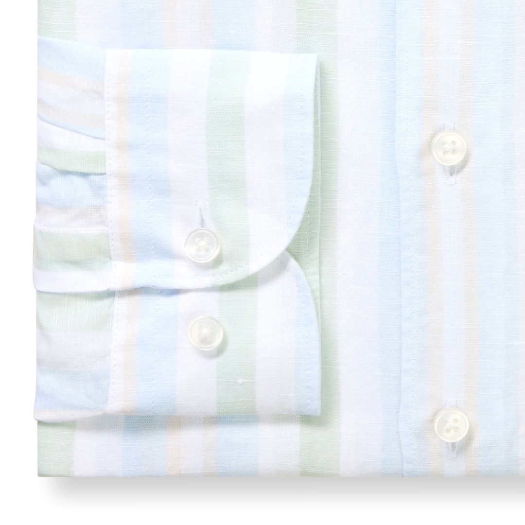 Мужская сорочка из хлопка и льна Olymp Level Five garment washed  | Фото 2