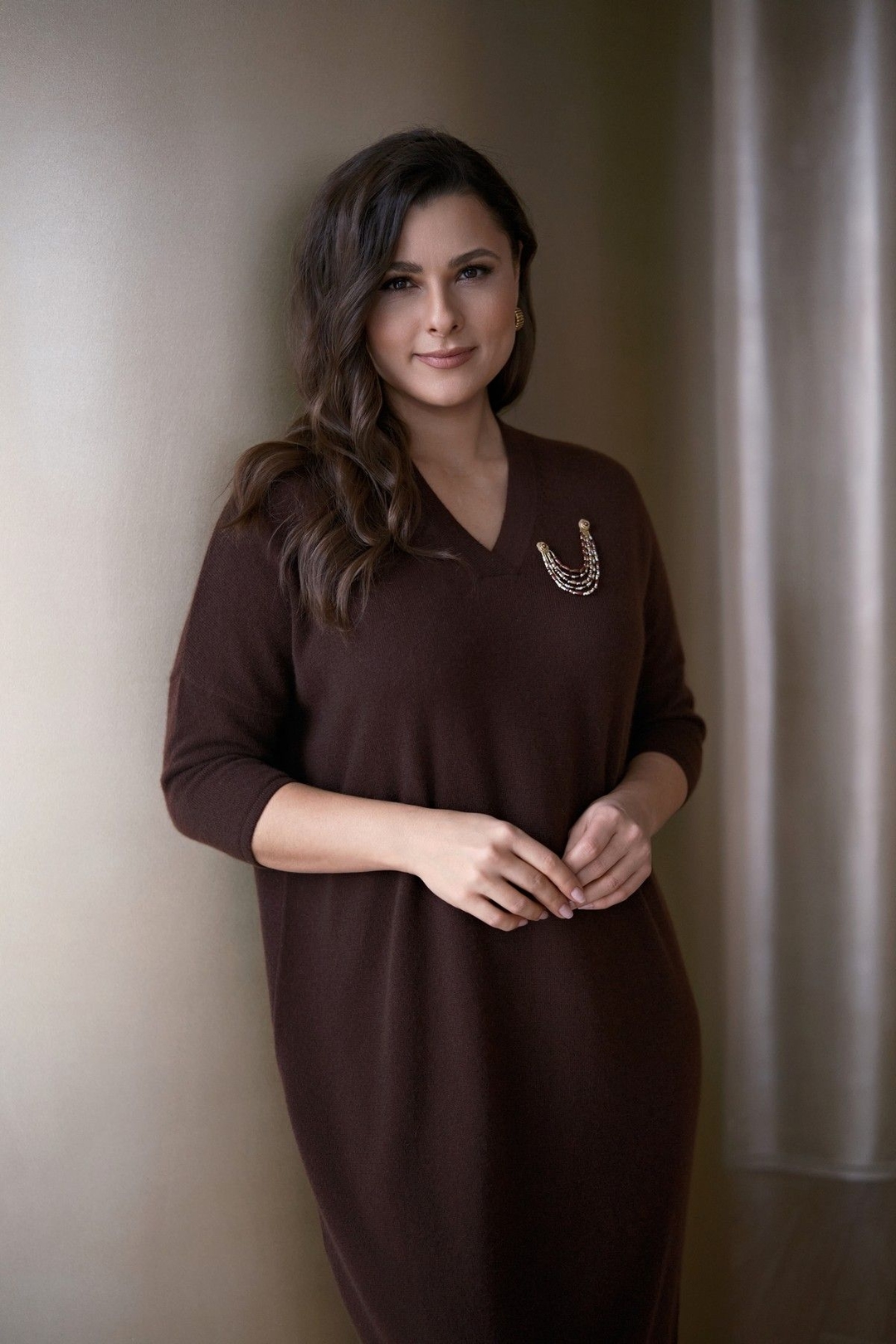 Платье с брошью MIR CASHMERE | Фото 5