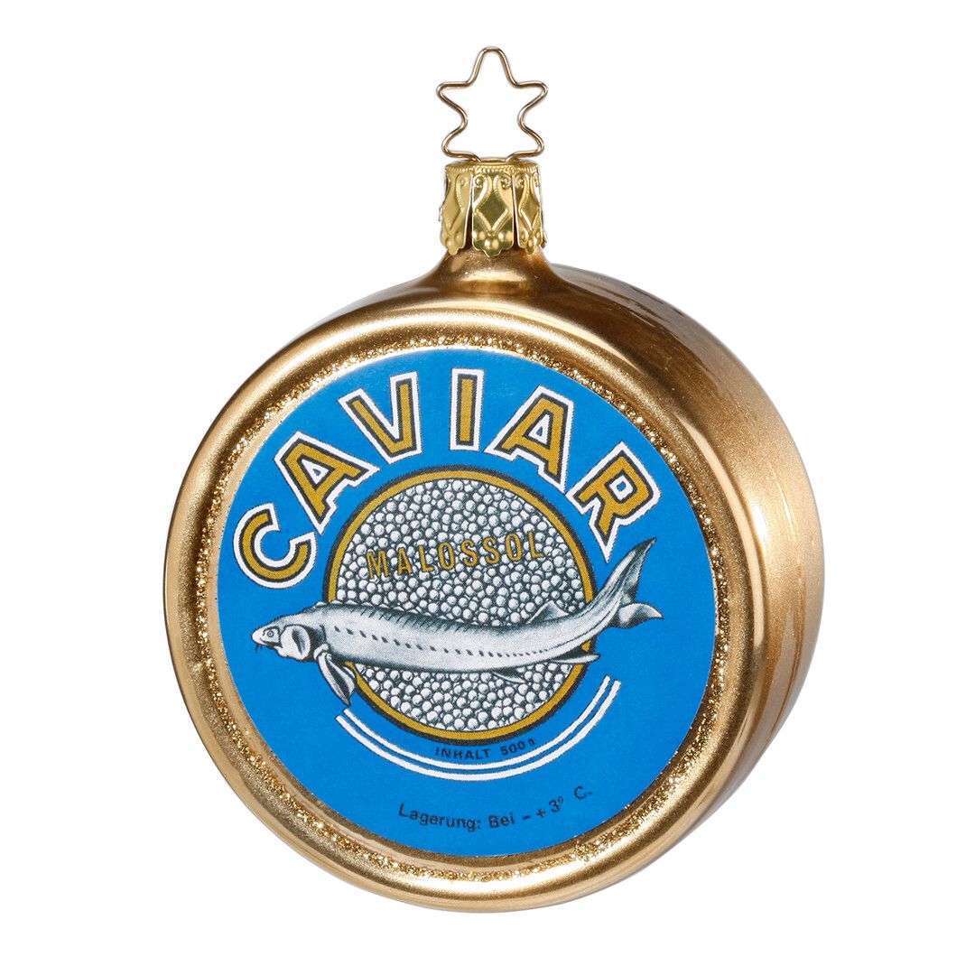 Ёлочная игрушка Банка черной икры Inge Glas | Фото 1