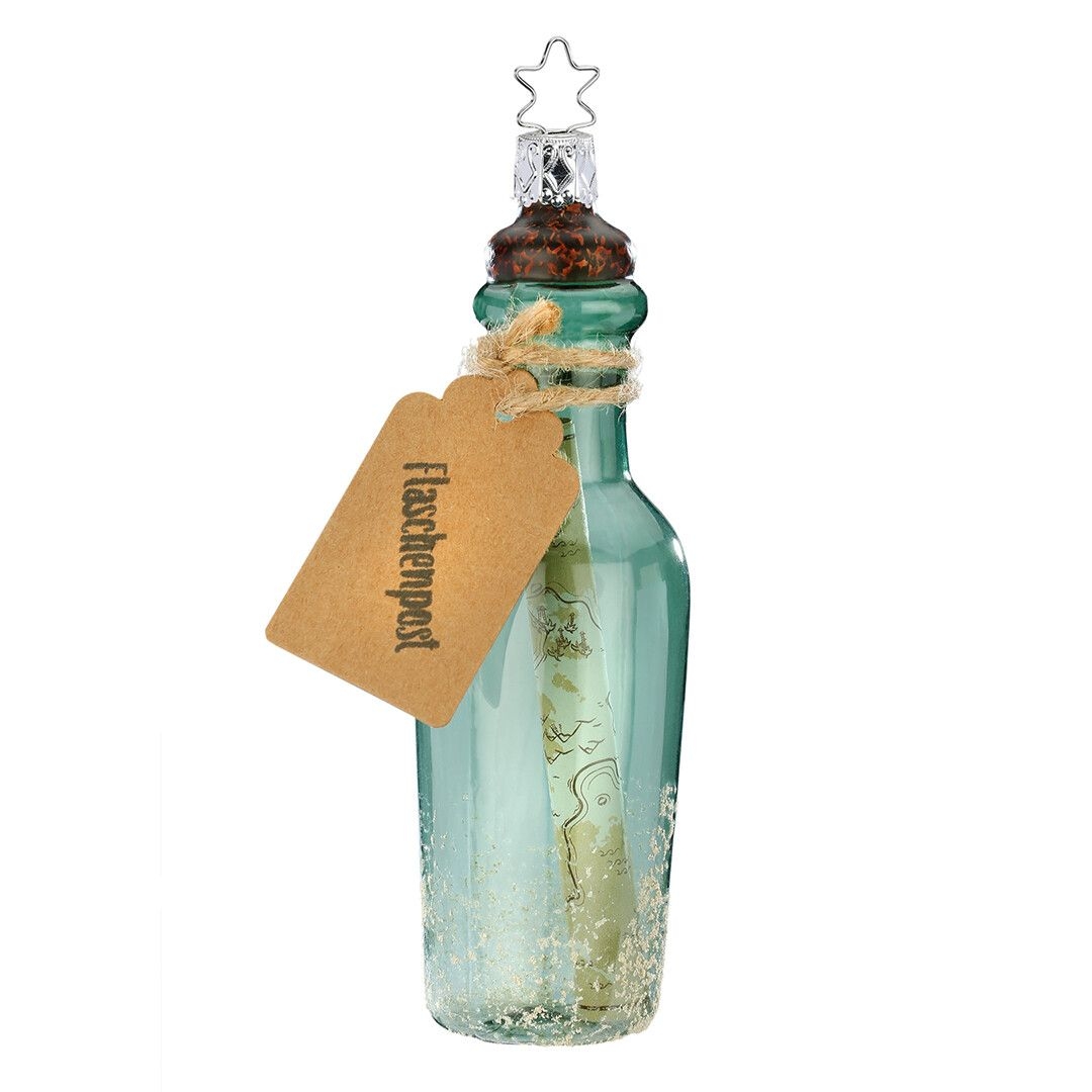 Ёлочная игрушка Послание в бутылке, Inge Glas, 13 см | Фото 1
