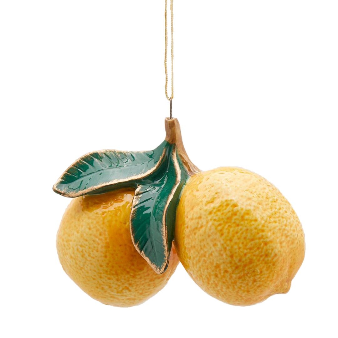 Ёлочная игрушка Лимоны EDG, 6 см | Фото 1