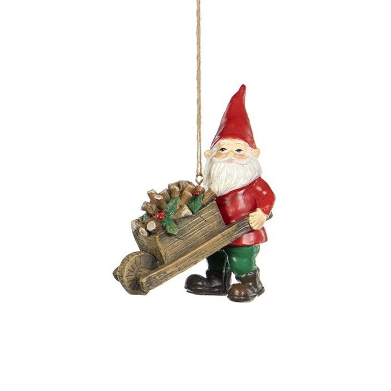 Ёлочная игрушка Goodwill, Гном с тачкой, 11.5см | Фото 1