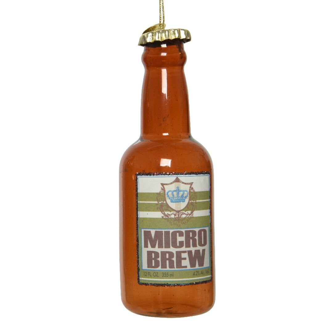 Ёлочная игрушка Бутылка пива ассортименте Kaemingk, 13 см | Фото 1