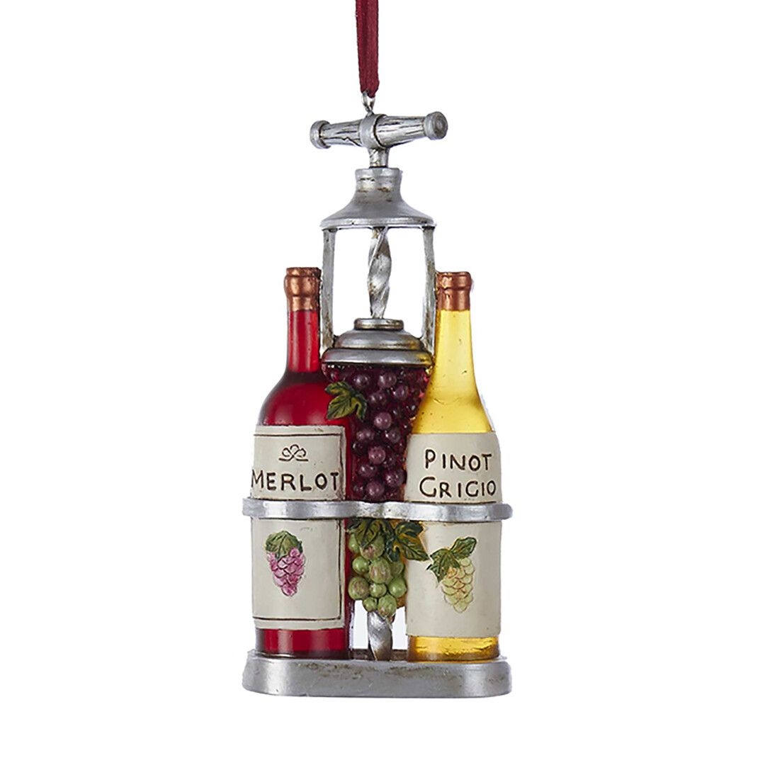Ёлочная игрушка Вино и штопор, Kurt S. Adler, 7,5 см | Фото 1