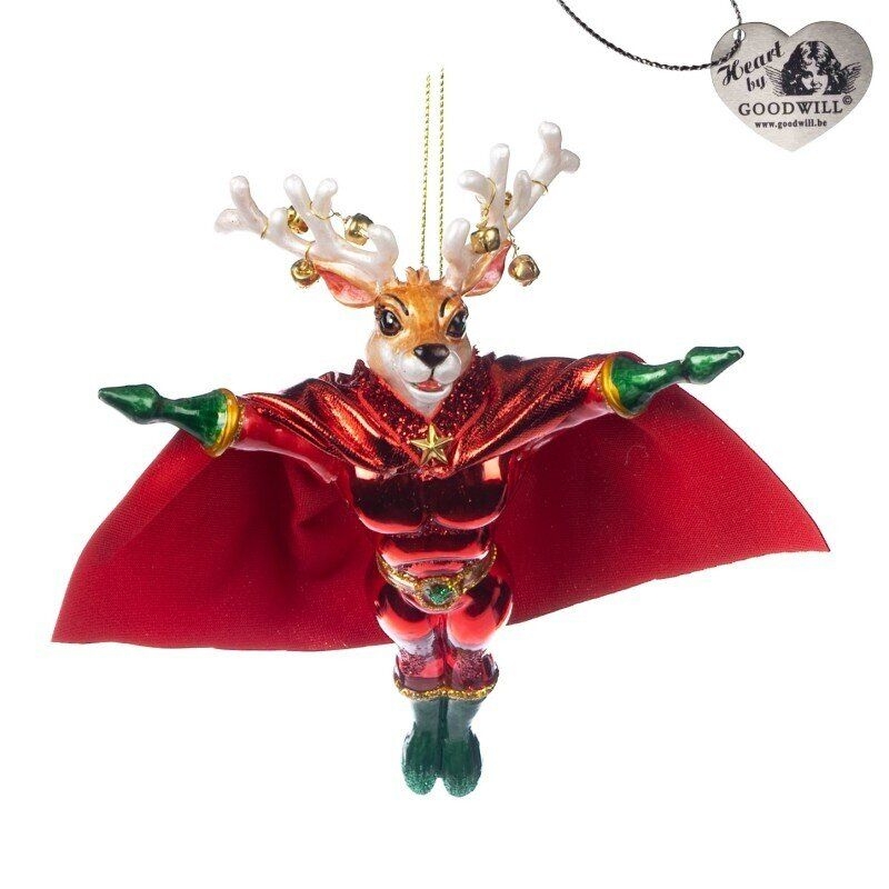 Ёлочная игрушка Олень Рудольф Goodwill, 16 см | Фото 1