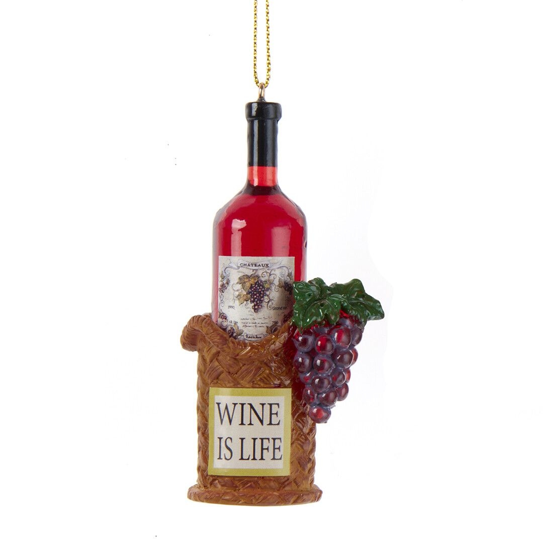 Ёлочная игрушка Бутылка вина, Kurt S. Adler, 9 см | Фото 1