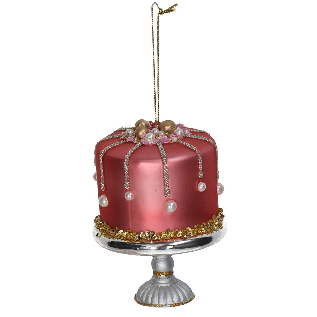 Ёлочная игрушка Торт на подставке, Kersten, 11,4 см | Фото 4