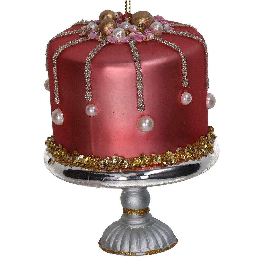 Ёлочная игрушка Торт на подставке, Kersten, 11,4 см | Фото 1