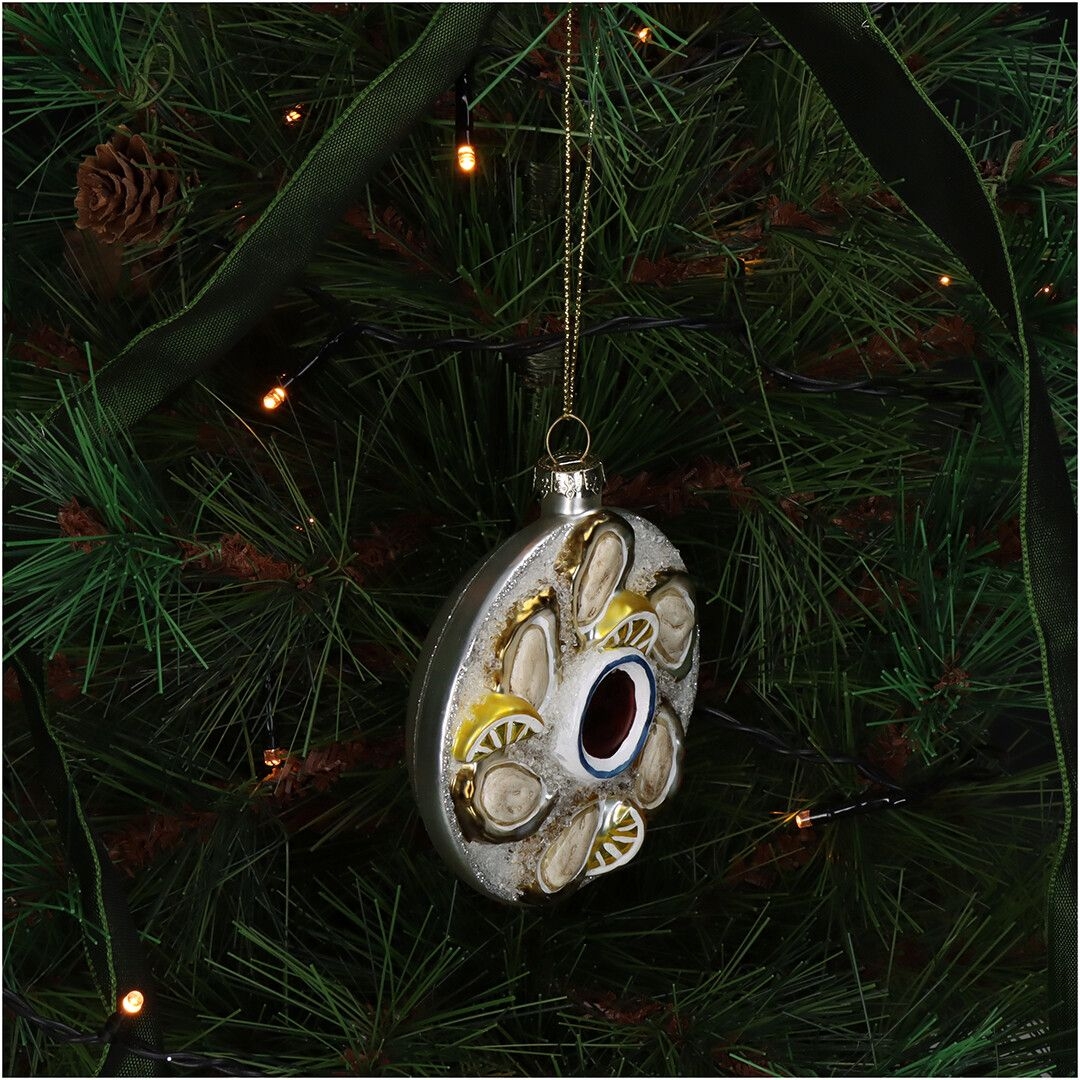 Ёлочная игрушка Устрица, Kersten, 10,2 см | Фото 2
