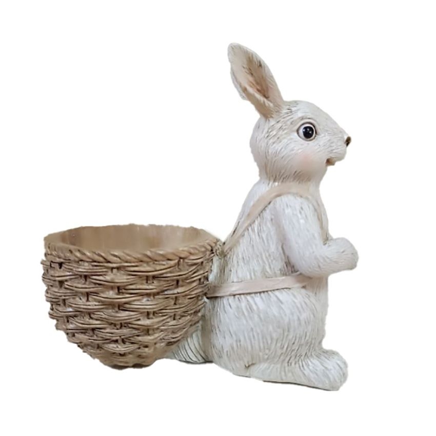 Скульптура Зайка с корзинкой | Фото 1