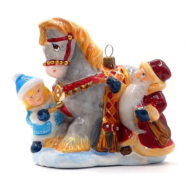 Ёлочная игрушка Конь рисованный Atlas Art