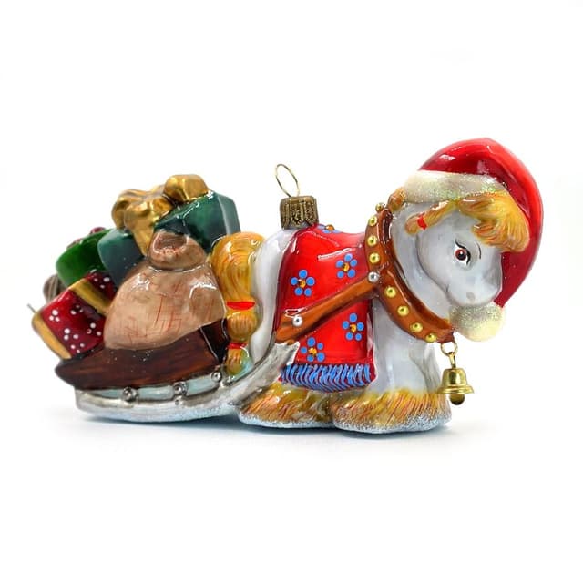 Ёлочная игрушка Привезу вам новый год как обычно - на конях Atlas Art