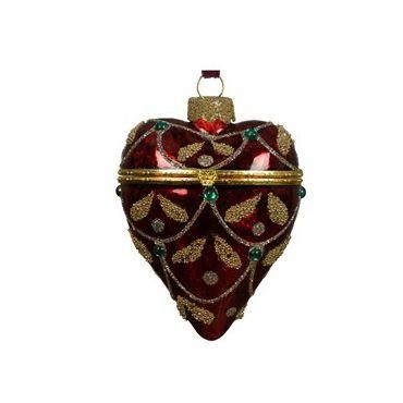 Ёлочная игрушка Сердце шкатулка Kaemingk