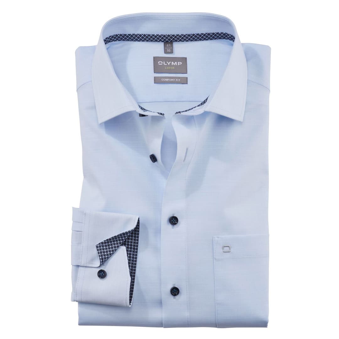 Мужская хлопковая сорочка свободного кроя Olymp Luxor | Фото 1