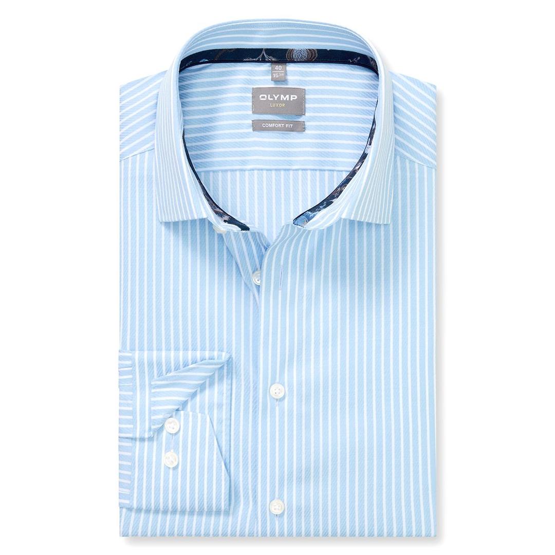 Мужская сорочка в полоску свободного кроя Olymp Luxor | Фото 1