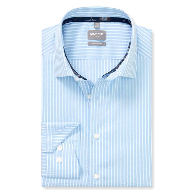 Мужская сорочка в полоску свободного кроя Olymp Luxor
